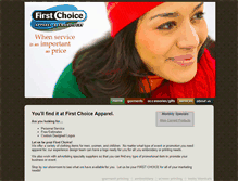 Tablet Screenshot of firstchoiceapparel.com